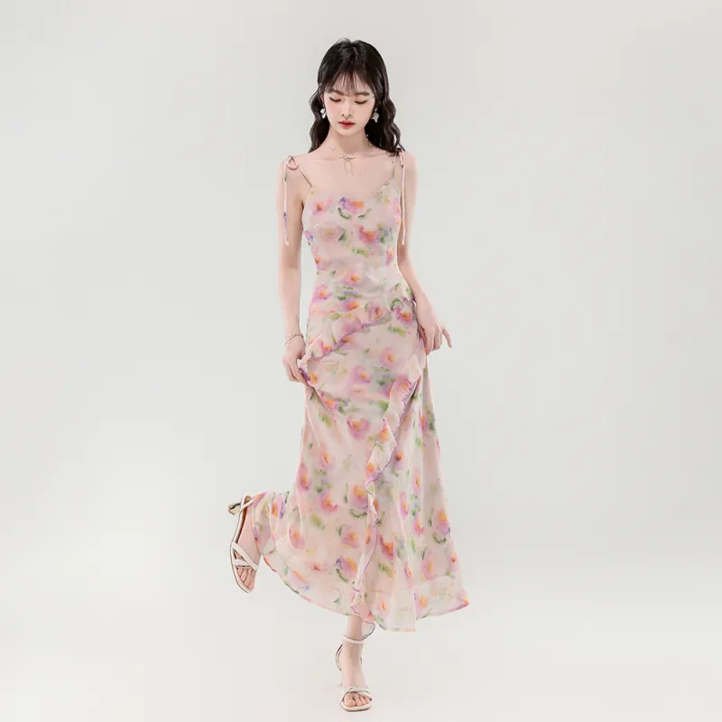 ERIRI Slip Dresses Women's Pink-1