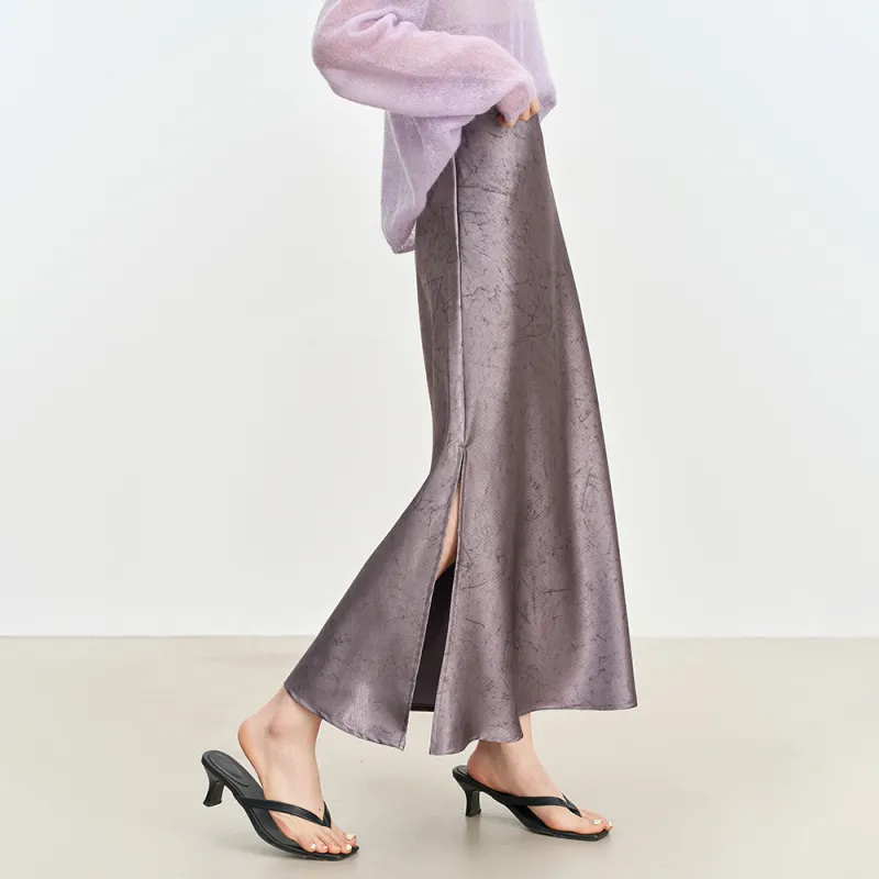 ERIRI Casual Long Skirt Women's Apricot-6