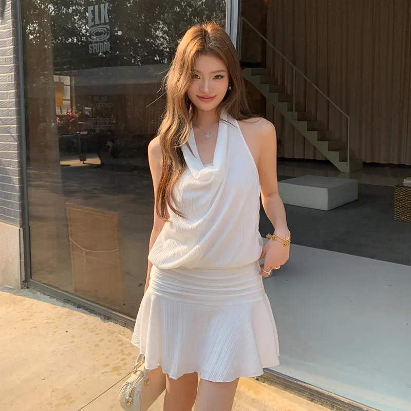 ERIRI Sleeveless Dresses Women's White-2