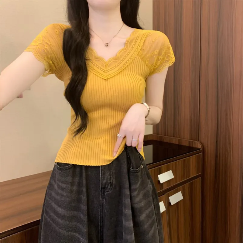 ERIRI Flutter Sleeve T Shirt Women's-8