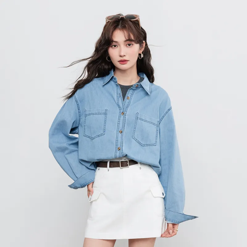 ERIRI Shirts Women's Light Blue-1