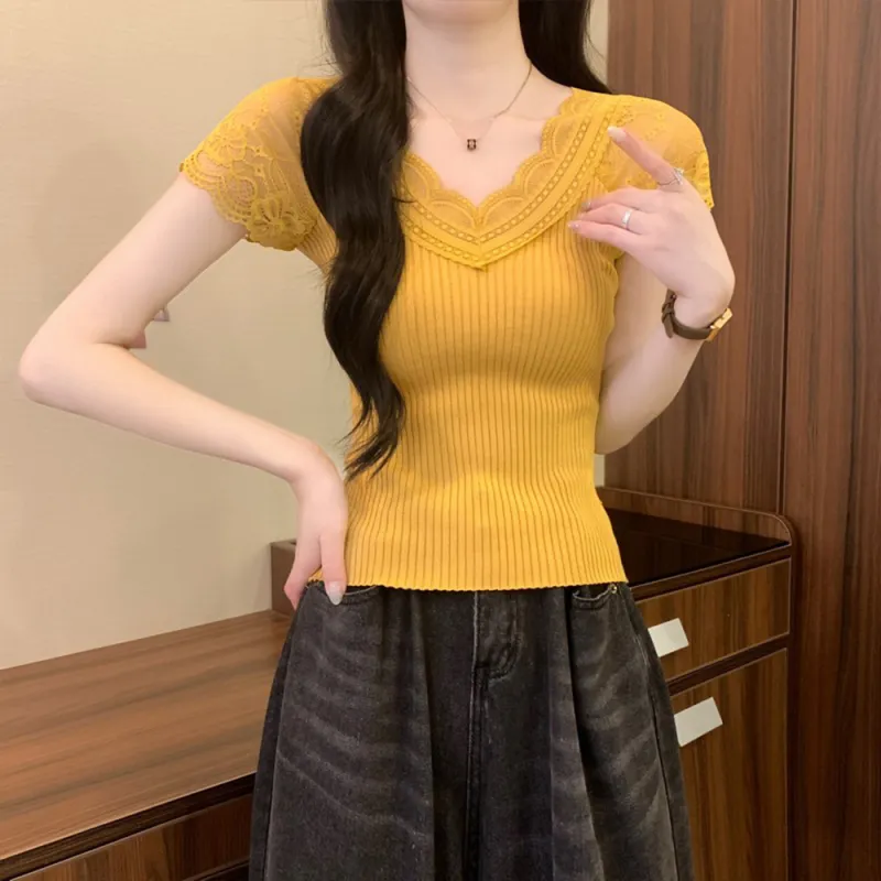 ERIRI Flutter Sleeve T Shirt Women's-7