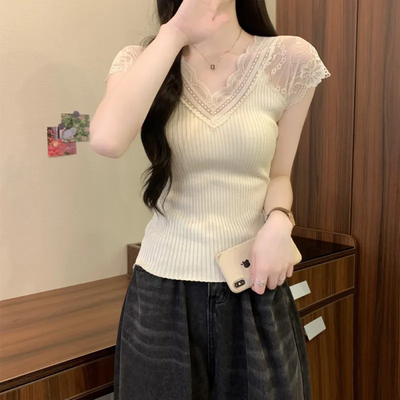 ERIRI Flutter Sleeve T Shirt Women's-4