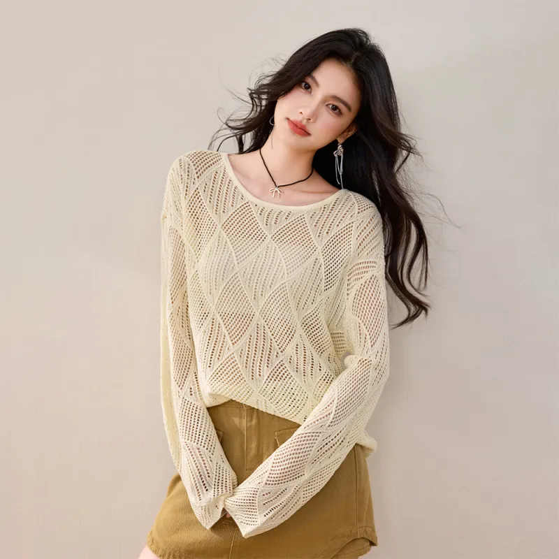ERIRI Knitwear Women's Apricot-3
