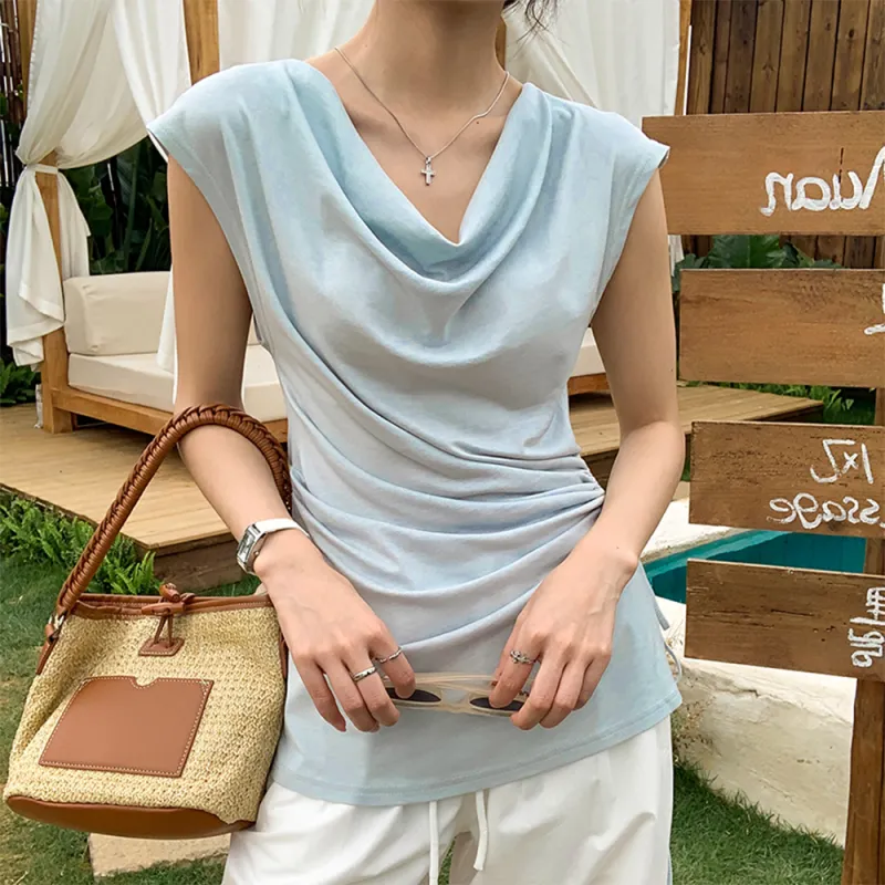 ERIRI T Shirts Women's Baby Blue-4