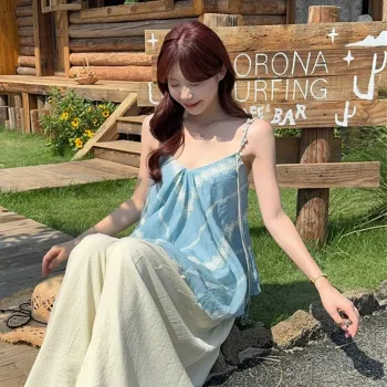 ERIRI Tank Tops Women's Blue