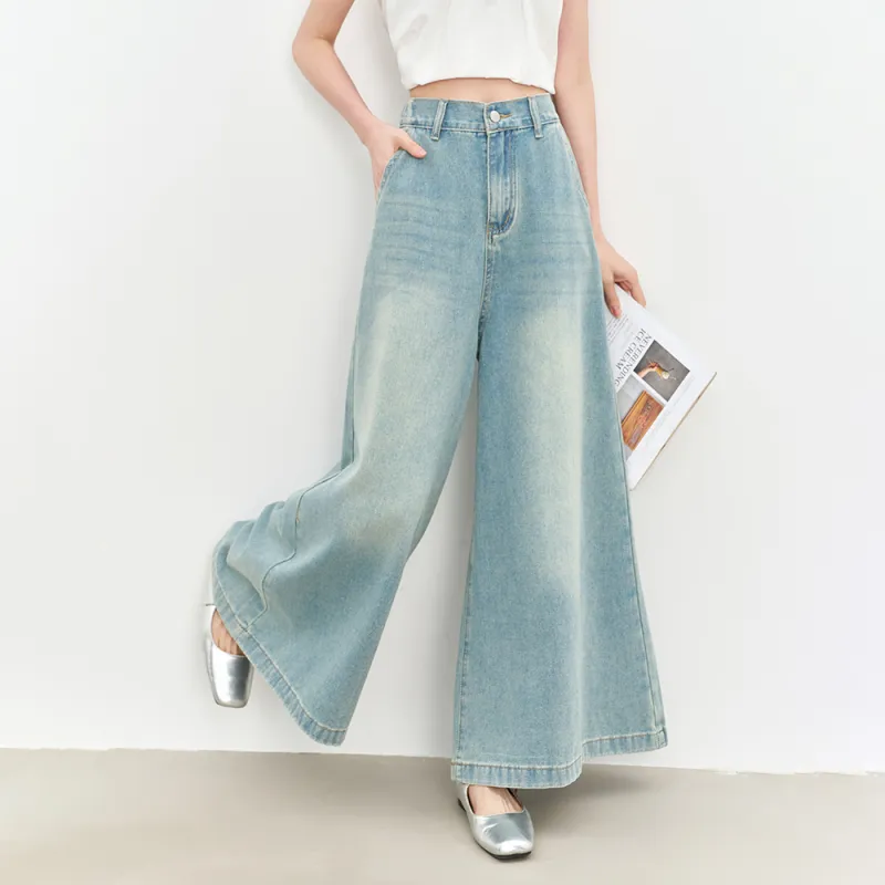 ERIRI Jeans Women's Light Denim Blue-3