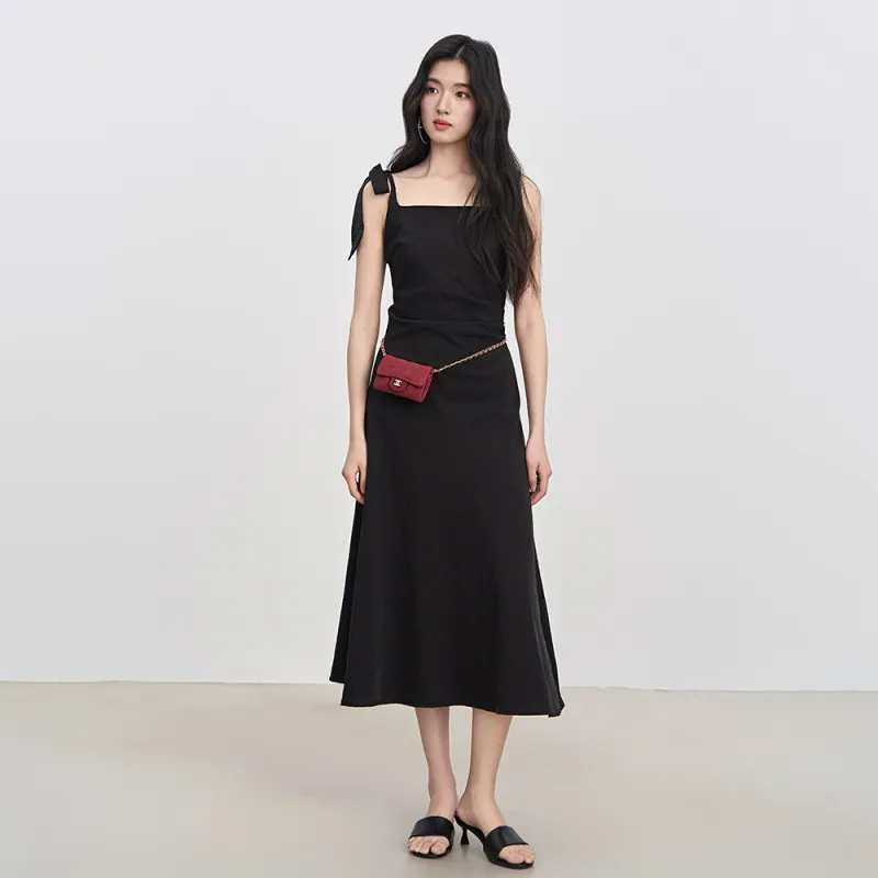 ERIRI Slip Dresses Women's Black-3