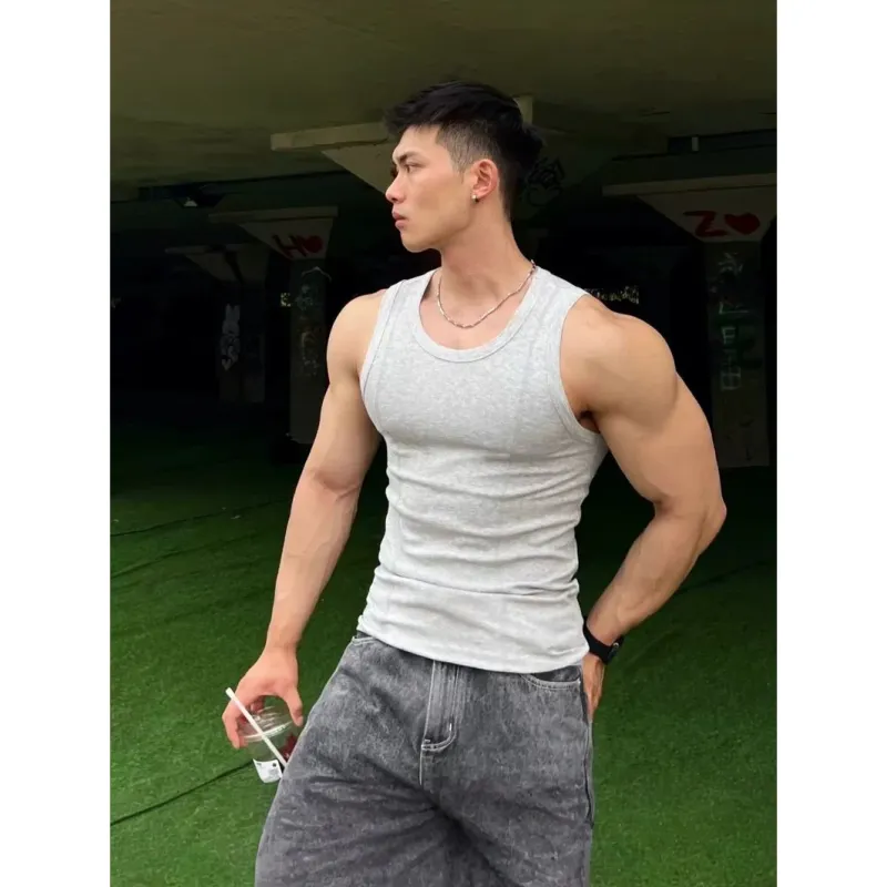 ROSECREED Fashion Minimalist Style Sleeveless Sports Shirt Unisex-18