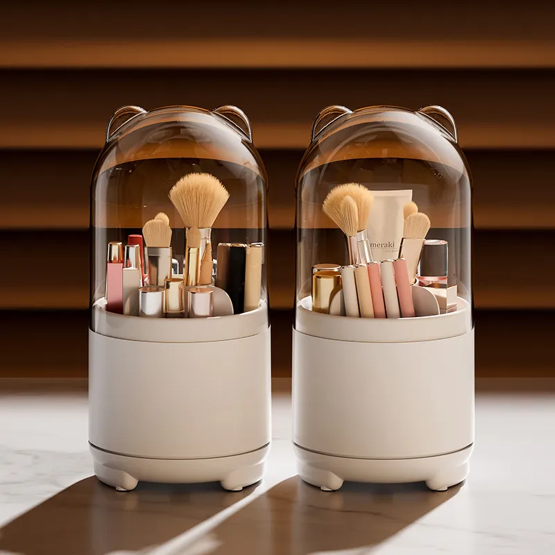 Ji Shengrui Rotating Dust Free Eye Shadow Brush Powder Brush Desktop Eyebrow Pencil Eyeliner Brush Set-1