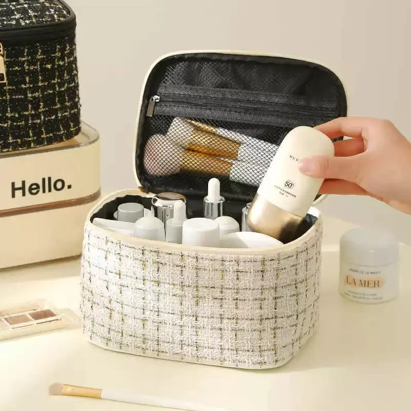 Ji Shengrui Chanel Inspired Large Capacity Portable Storage Bag Multifunction Elegant Toiletry Bag Beauty Storage Box-2