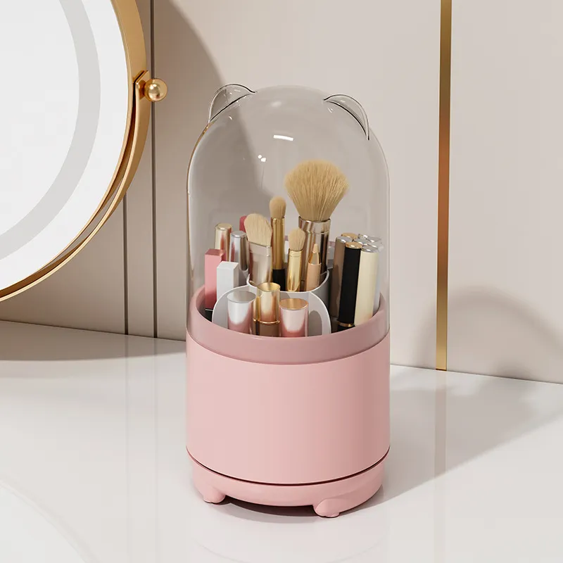 Ji Shengrui Rotating Dust Free Eye Shadow Brush Powder Brush Desktop Eyebrow Pencil Eyeliner Brush Set-5