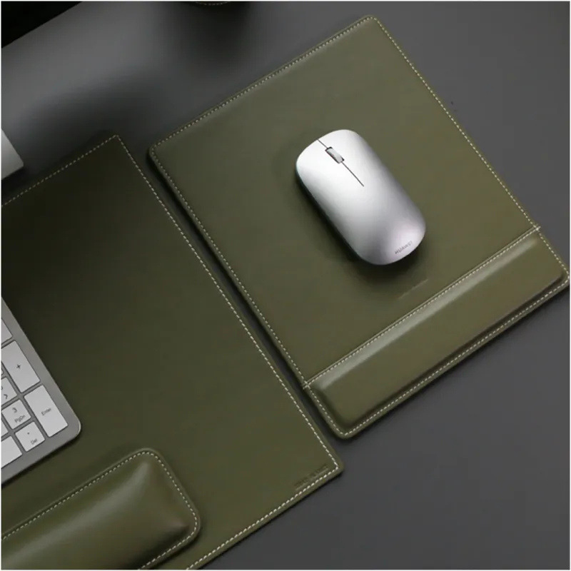 TALLYWOOD Genuine Leather Thickened Table Set All Mouse Pad With Keyboard Rest And Wrist Rest-16