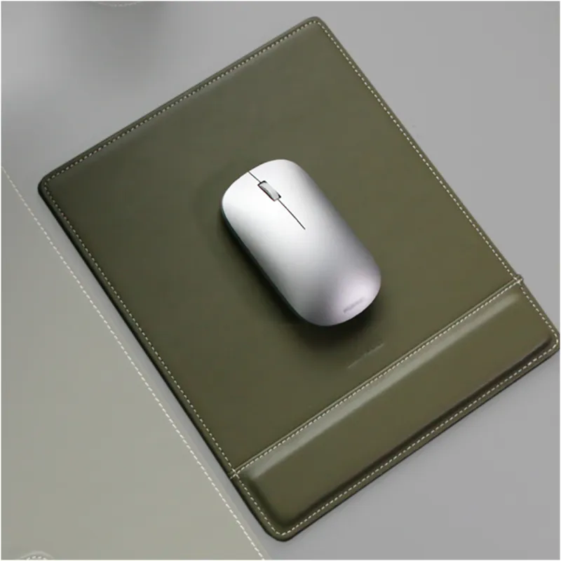 TALLYWOOD Genuine Leather Thickened Table Set All Mouse Pad With Keyboard Rest And Wrist Rest-7