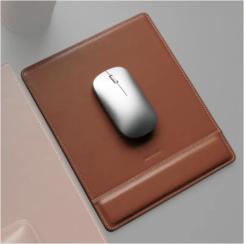 TALLYWOOD Genuine Leather Thickened Table Set All Mouse Pad With Keyboard Rest And Wrist Rest-8