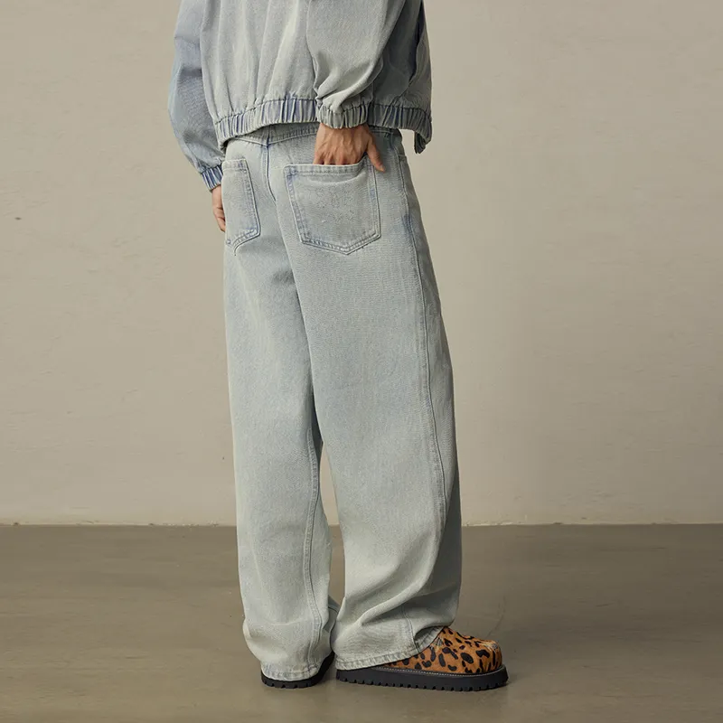 LOOKUN Jeans Unisex Blue-3