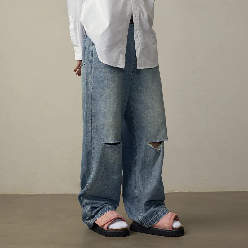 LOOKUN Jeans Unisex Blue-3