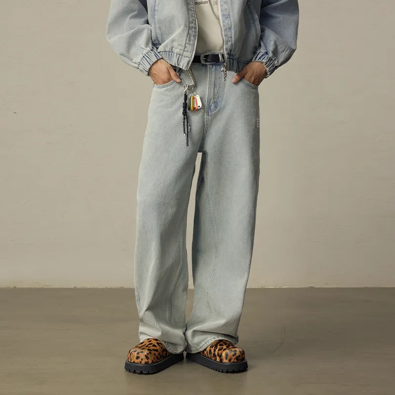 LOOKUN Jeans Unisex Blue-2