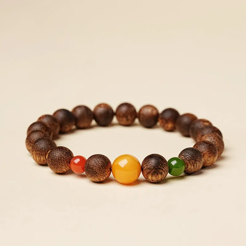 RIXIANGWAN Fragrance Agarwood Bracelets Unisex-1