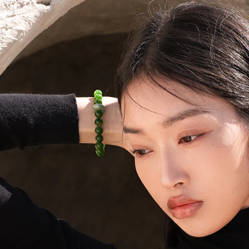 RIXIANGWAN Hetian Jade Bracelets Jasper Unisex-2