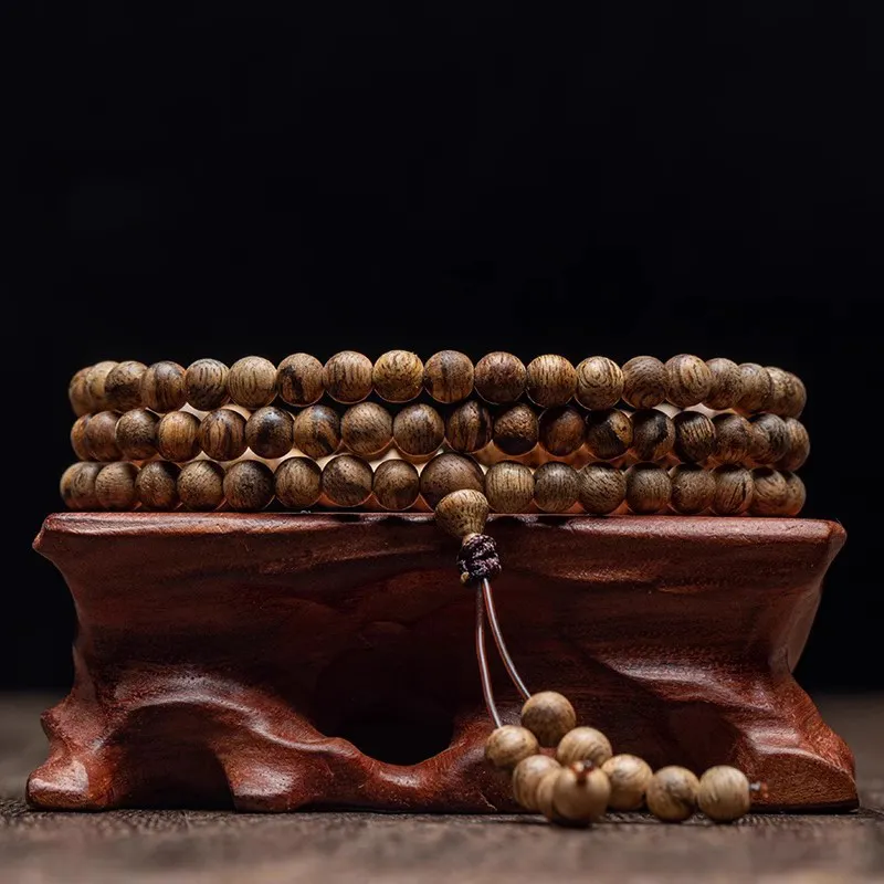 RIXIANGWAN Fragrance Agarwood Wooden Bracelets Unisex-2