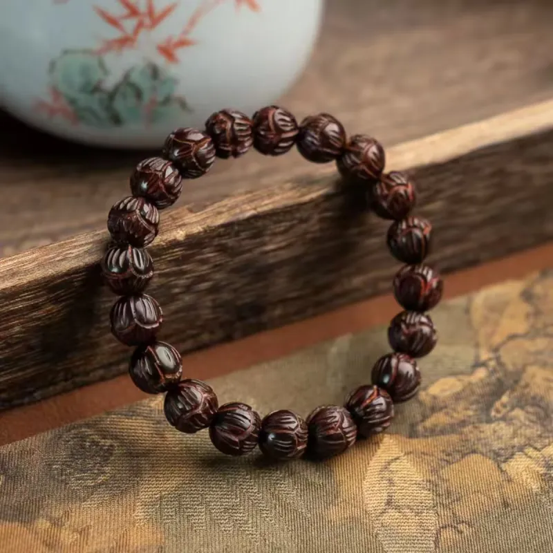 RIXIANGWAN Pterocarpus Bracelets Unisex-4