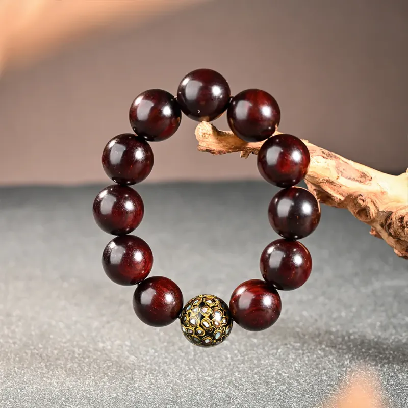 RIXIANGWAN Pterocarpus Wooden Bracelets Unisex-8