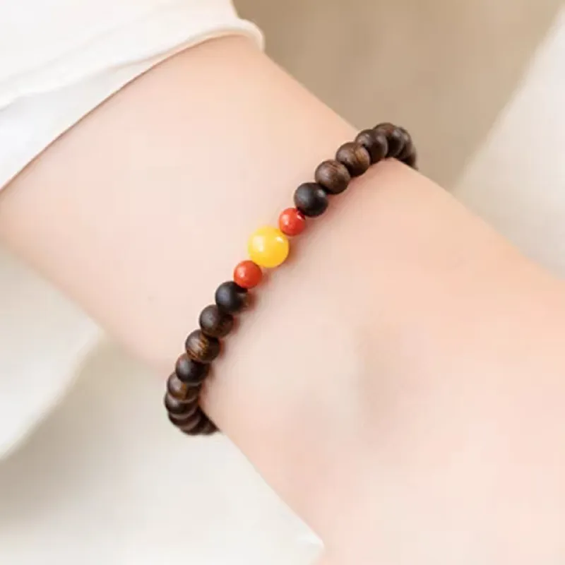 RIXIANGWAN Fragrance Agarwood Bracelets Unisex-3