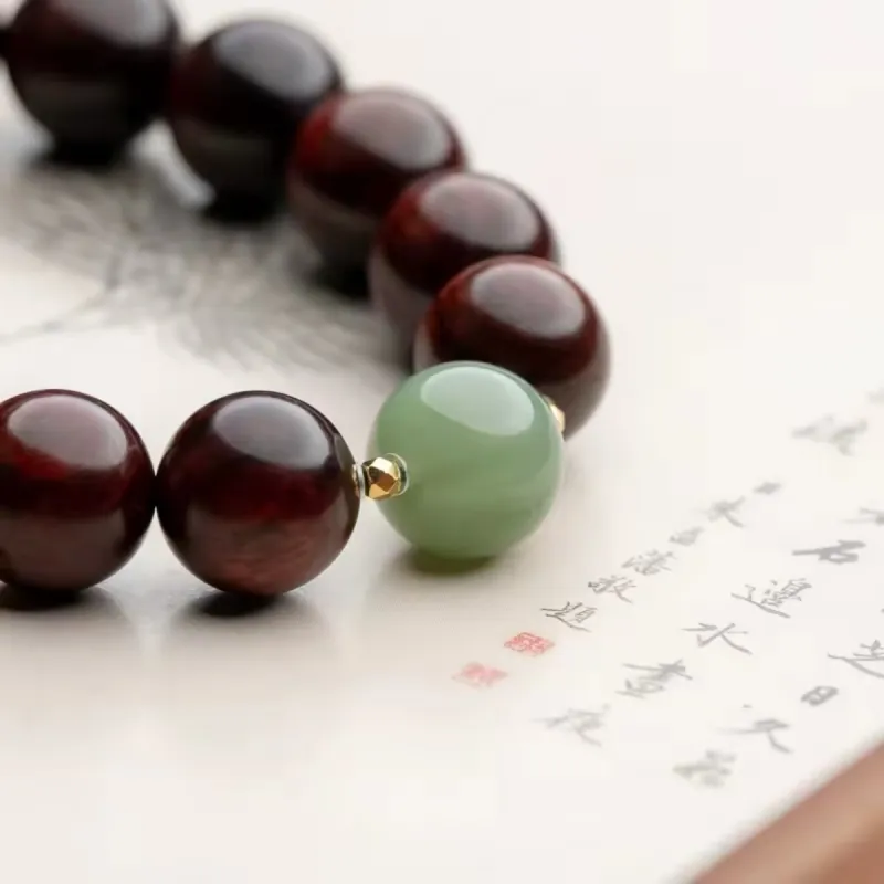 RIXIANGWAN Pterocarpus Bracelets Unisex-7
