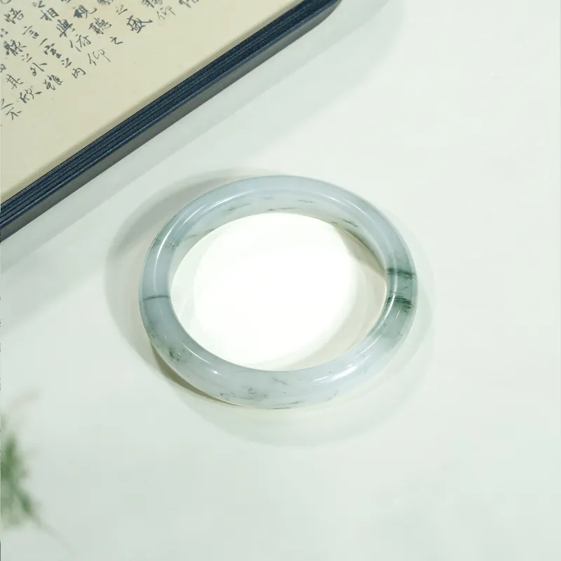 RIXIANGWAN Natural Tianshan Jade Bangles Unisex-3