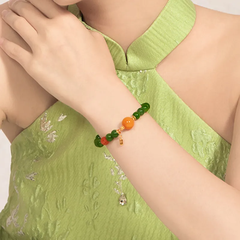 RIXIANGWAN Hetian Jade Bracelets Jasper Unisex-2