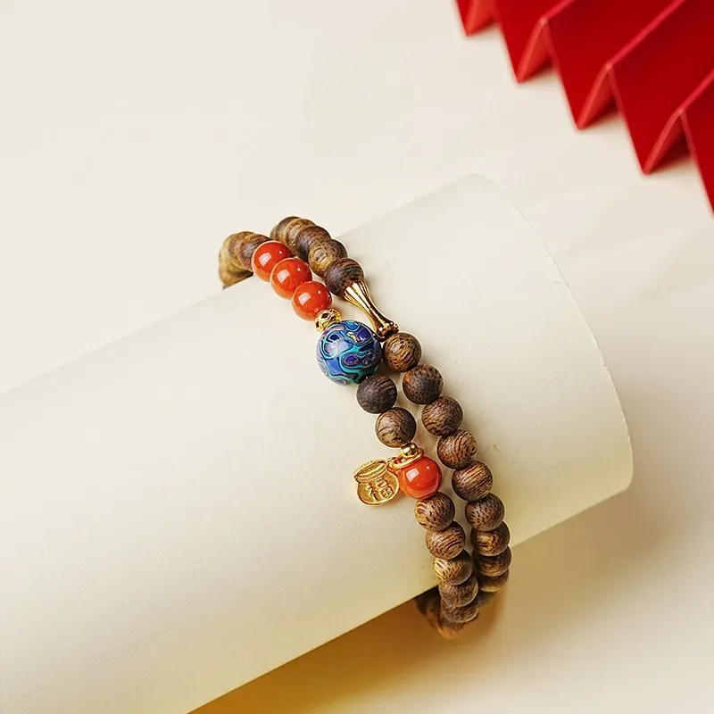RIXIANGWAN Fragrance Agarwood Bracelets Unisex-3