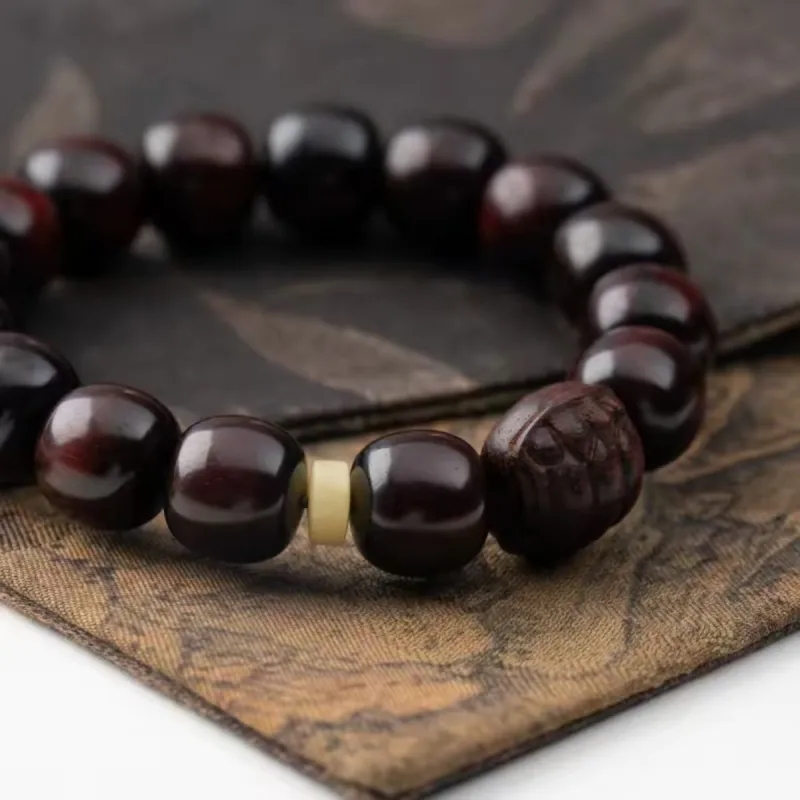 RIXIANGWAN Pterocarpus Bracelets Unisex-18