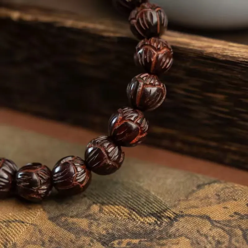 RIXIANGWAN Pterocarpus Bracelets Unisex-3