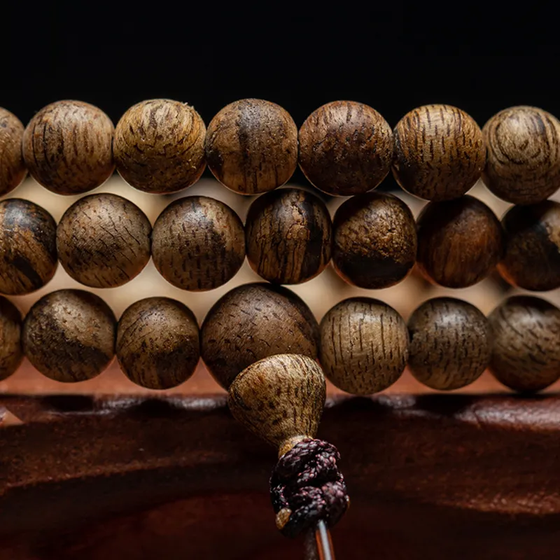 RIXIANGWAN Fragrance Agarwood Wooden Bracelets Unisex-5