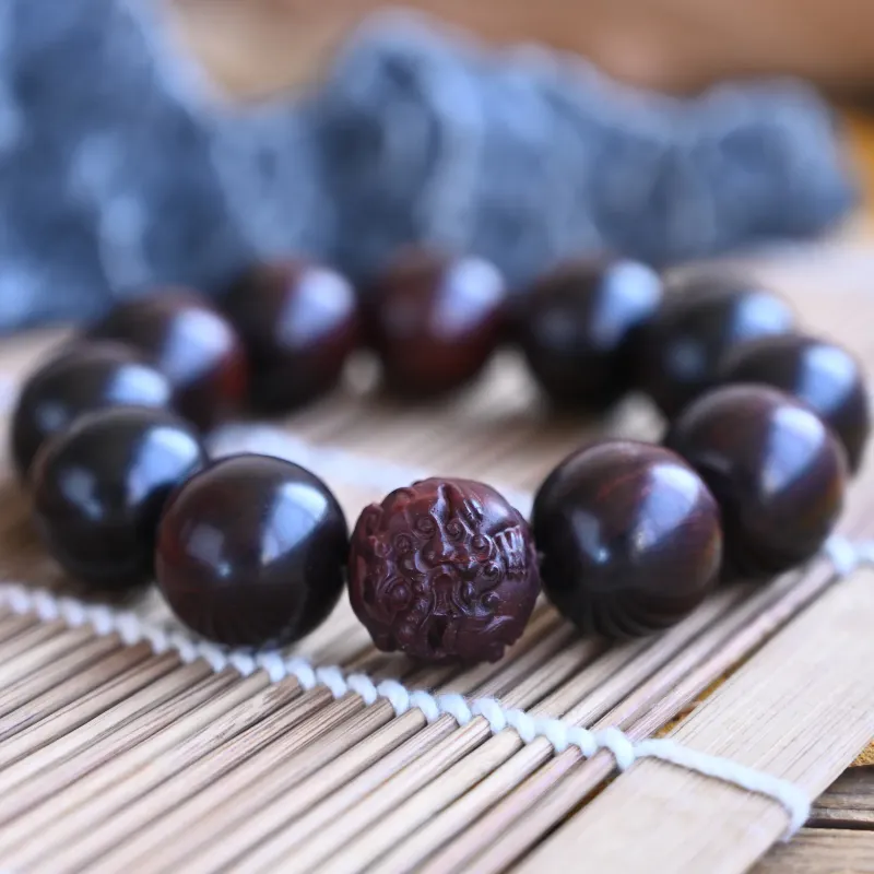 RIXIANGWAN Pterocarpus Wooden Bracelets Unisex-2