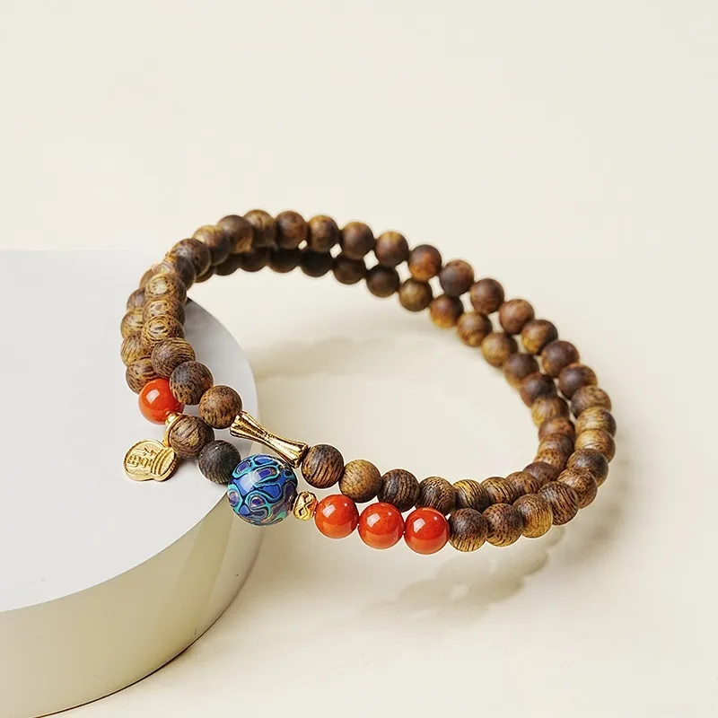 RIXIANGWAN Fragrance Agarwood Bracelets Unisex-2