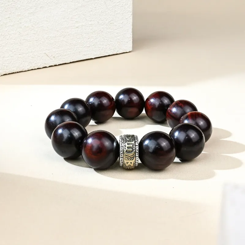 RIXIANGWAN Pterocarpus Wooden Bracelets Unisex-17