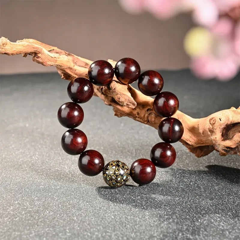 RIXIANGWAN Pterocarpus Wooden Bracelets Unisex-10
