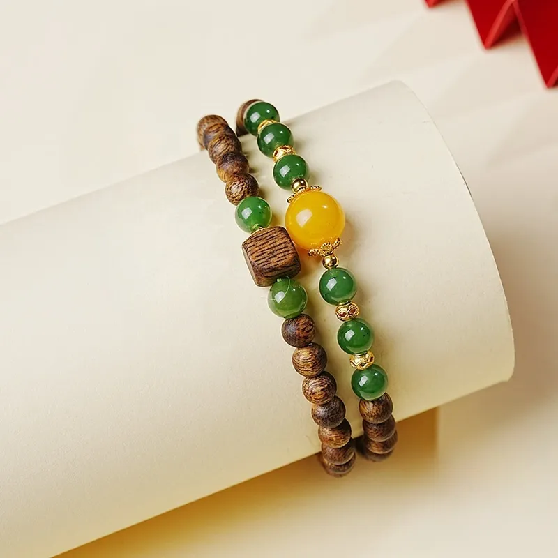 RIXIANGWAN Fragrance Agarwood Bracelets Unisex-2