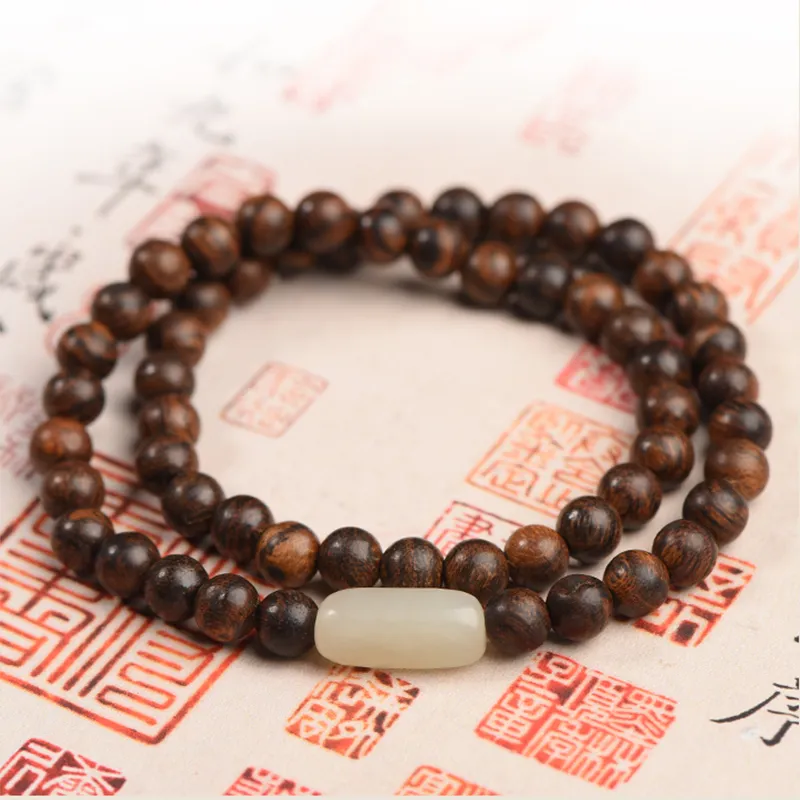 RIXIANGWAN Fragrance Agarwood Bracelets Unisex-3