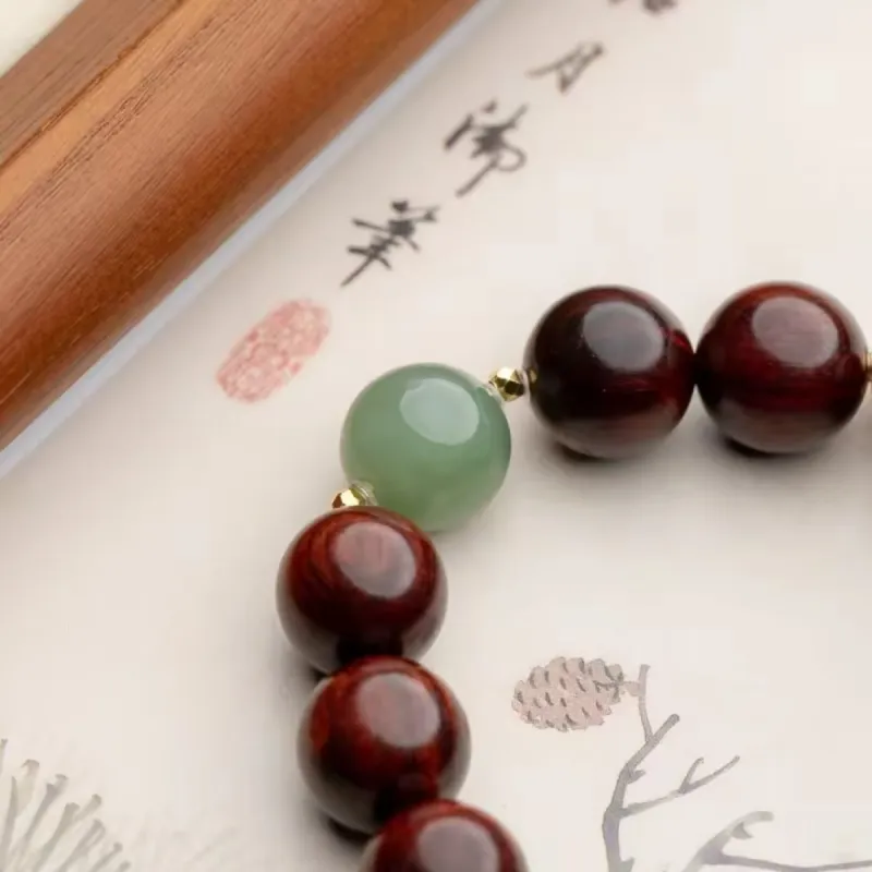 RIXIANGWAN Pterocarpus Bracelets Unisex-6