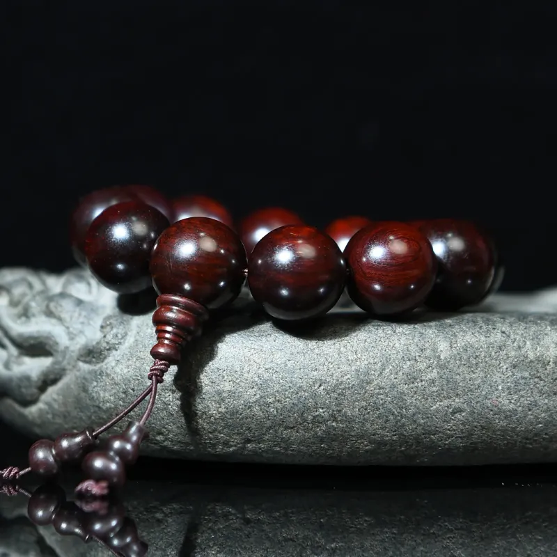 RIXIANGWAN Pterocarpus Wooden Bracelets Unisex-4