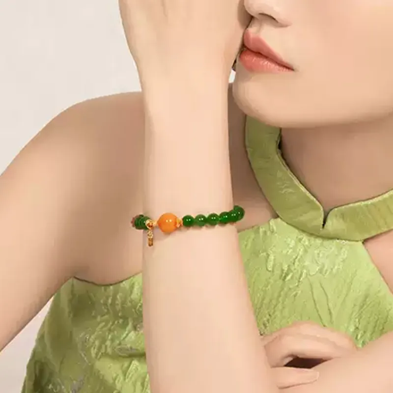 RIXIANGWAN Hetian Jade Bracelets Jasper Unisex-3