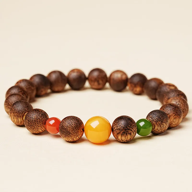 RIXIANGWAN Fragrance Agarwood Bracelets Unisex-3