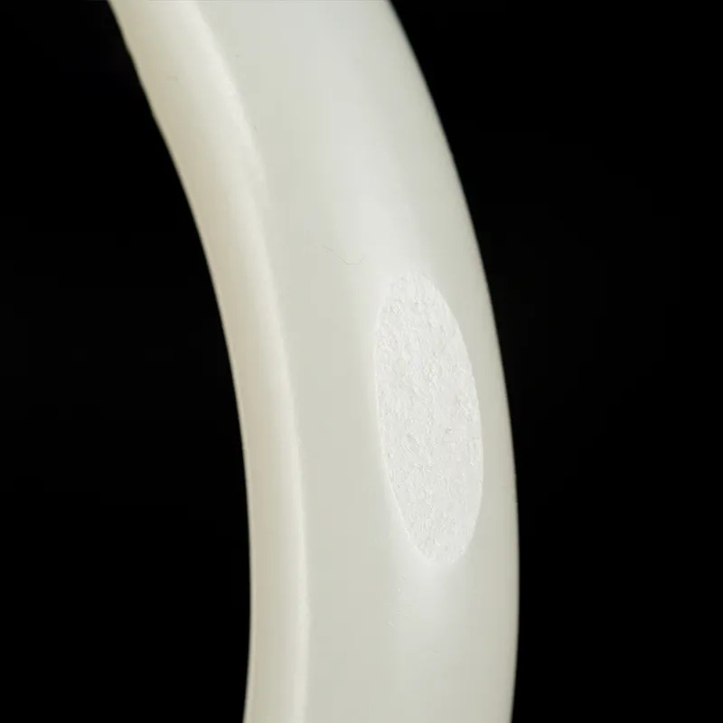 RIXIANGWAN Hetian Jade Bangles White Jade Women's-3