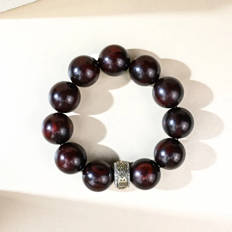 RIXIANGWAN Pterocarpus Wooden Bracelets Unisex-16