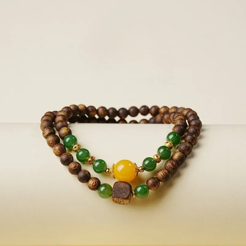 RIXIANGWAN Fragrance Agarwood Bracelets Unisex-3