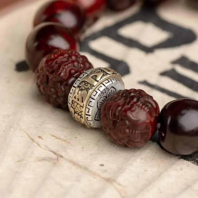 RIXIANGWAN Pterocarpus Bracelets Unisex-1