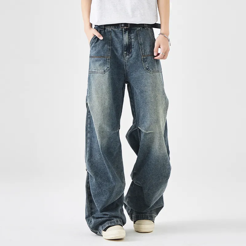NAICHA STUDIO Jeans Unisex Black Gray-13